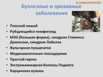 Булезные и эрозивные заболевания половых органов